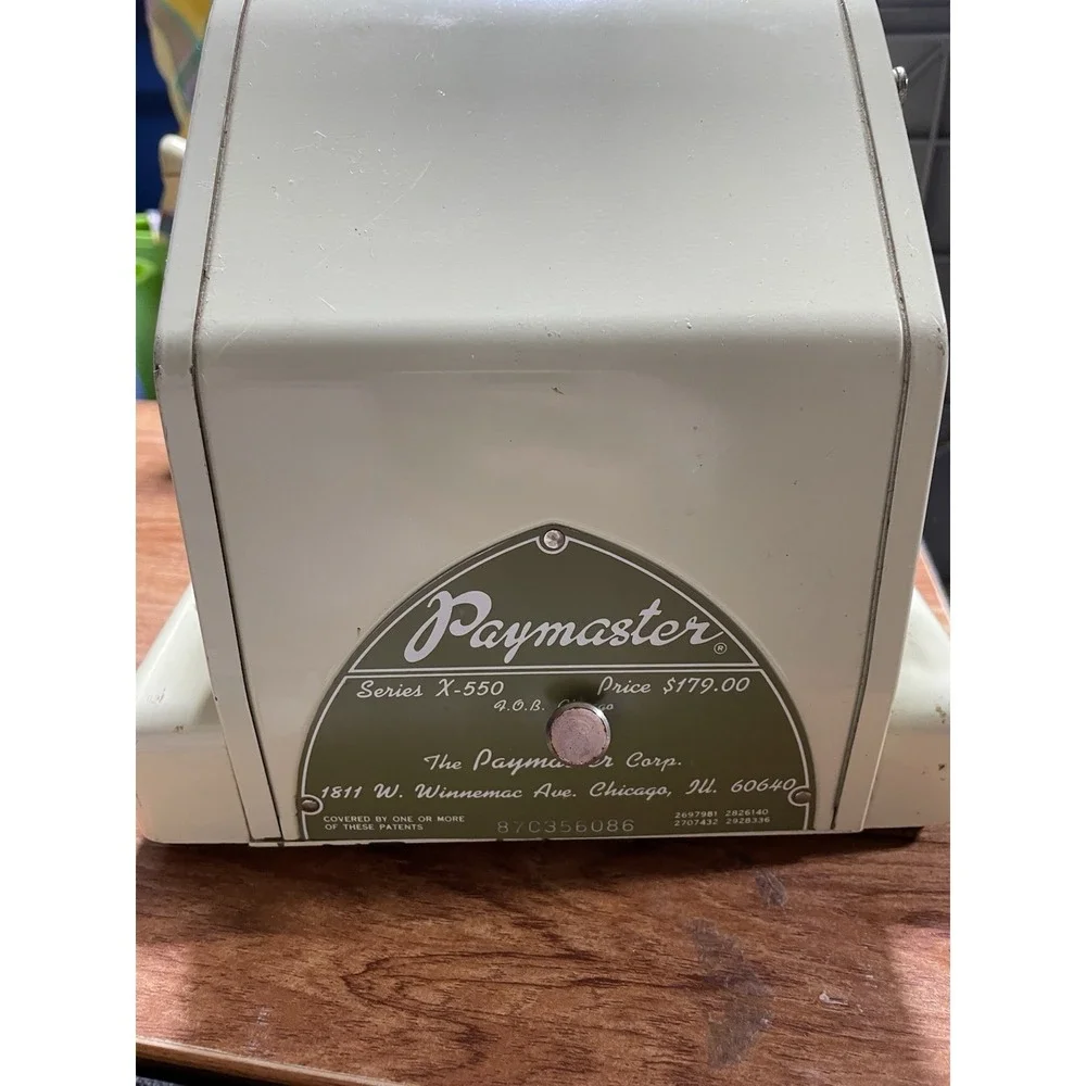 Vintage Paymaster Series‎ X-550 Check Protector Machine